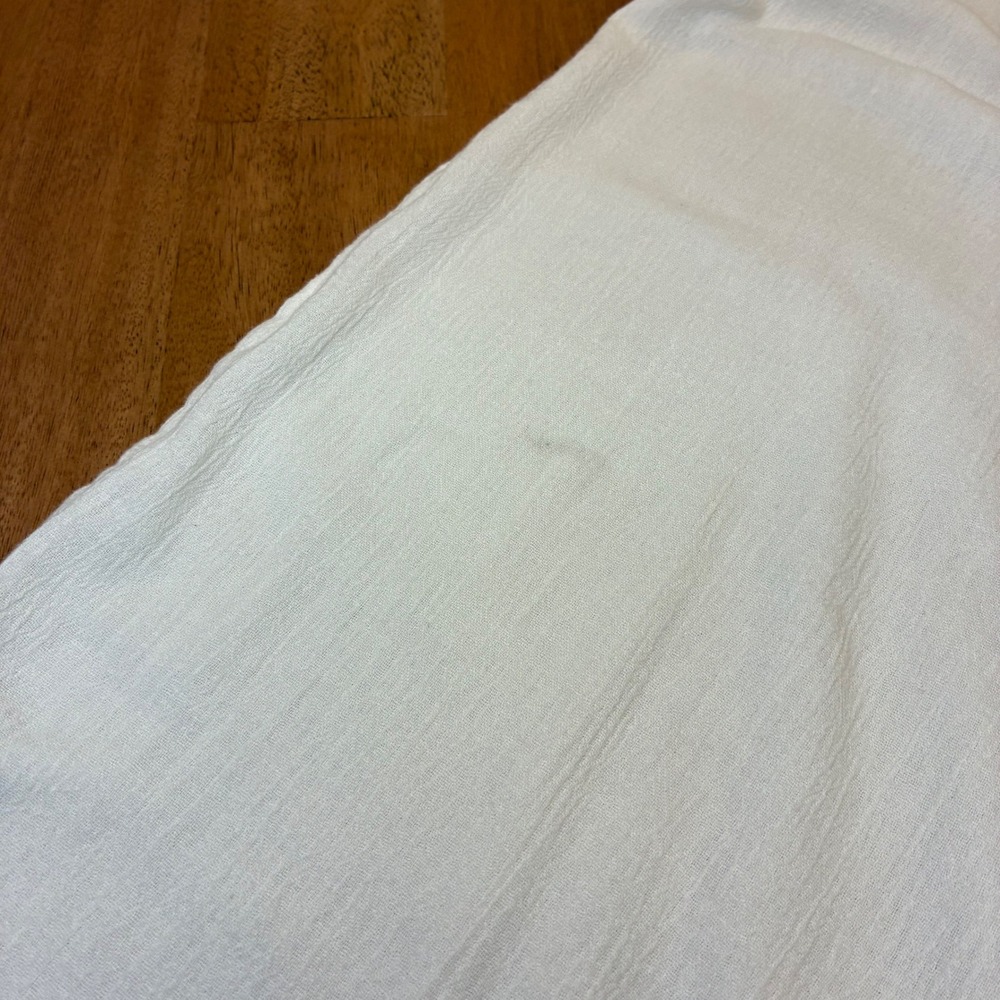 J. Crew White Cotton Gauze Wide Leg Pants Drawstring Cabana Boho Womens Small - Picture 12 of 13
